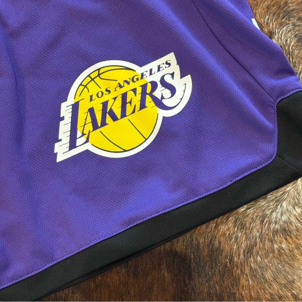 LA Lakers Basketball Shorts LeBron James #6 Los Angeles NBA Size Large - Picture 3 of 13